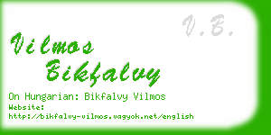 vilmos bikfalvy business card